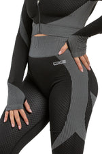 Load image into Gallery viewer, Striped Sports Bra, Leggings &amp; Cropped Jacket Three-Piece Training Set Luxus
