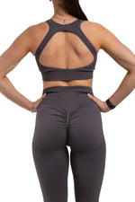 Load image into Gallery viewer, Ribbed Cutout Sports Bra &amp; Butt-Lift Leggings Two-Piece Training Set Luxus
