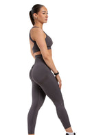 Load image into Gallery viewer, Ribbed Cutout Sports Bra &amp; Butt-Lift Leggings Two-Piece Training Set Luxus
