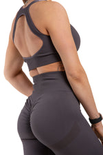 Load image into Gallery viewer, Ribbed Cutout Sports Bra &amp; Butt-Lift Leggings Two-Piece Training Set Luxus
