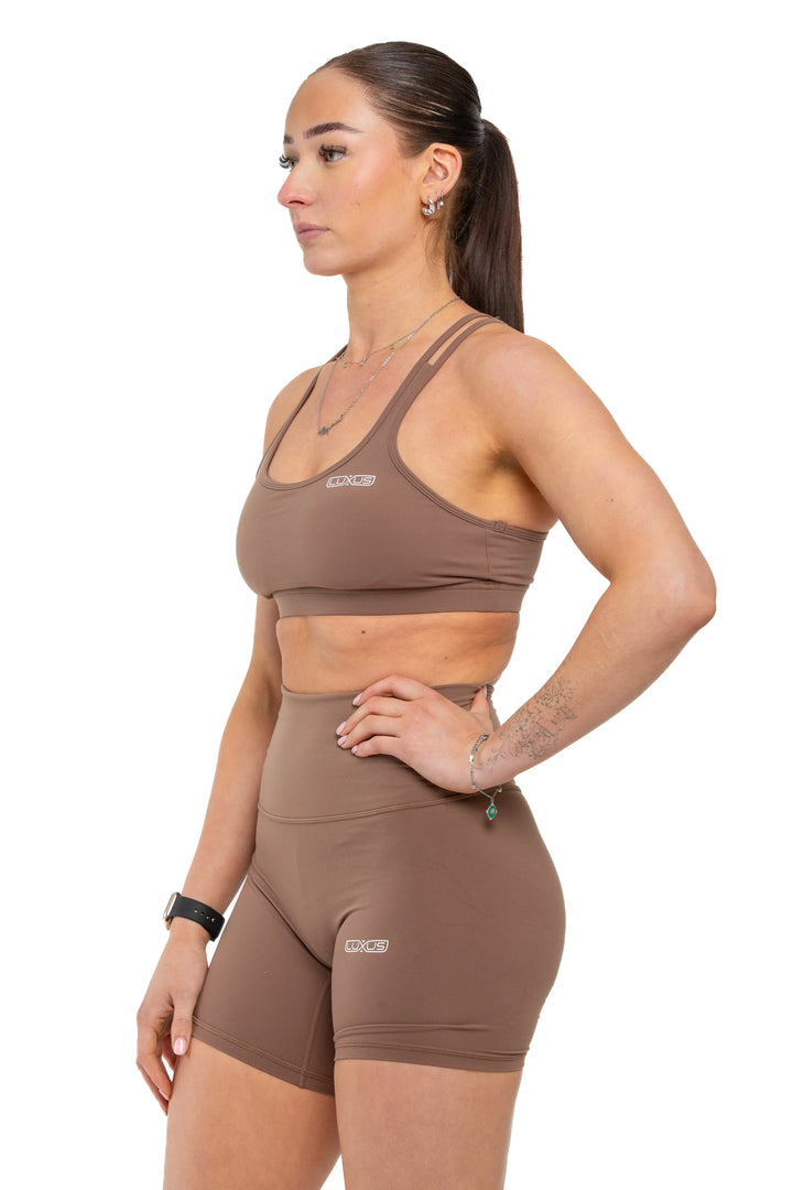 Dual-Strap Sports Bra & Shorts Two-Piece Training Set Luxus